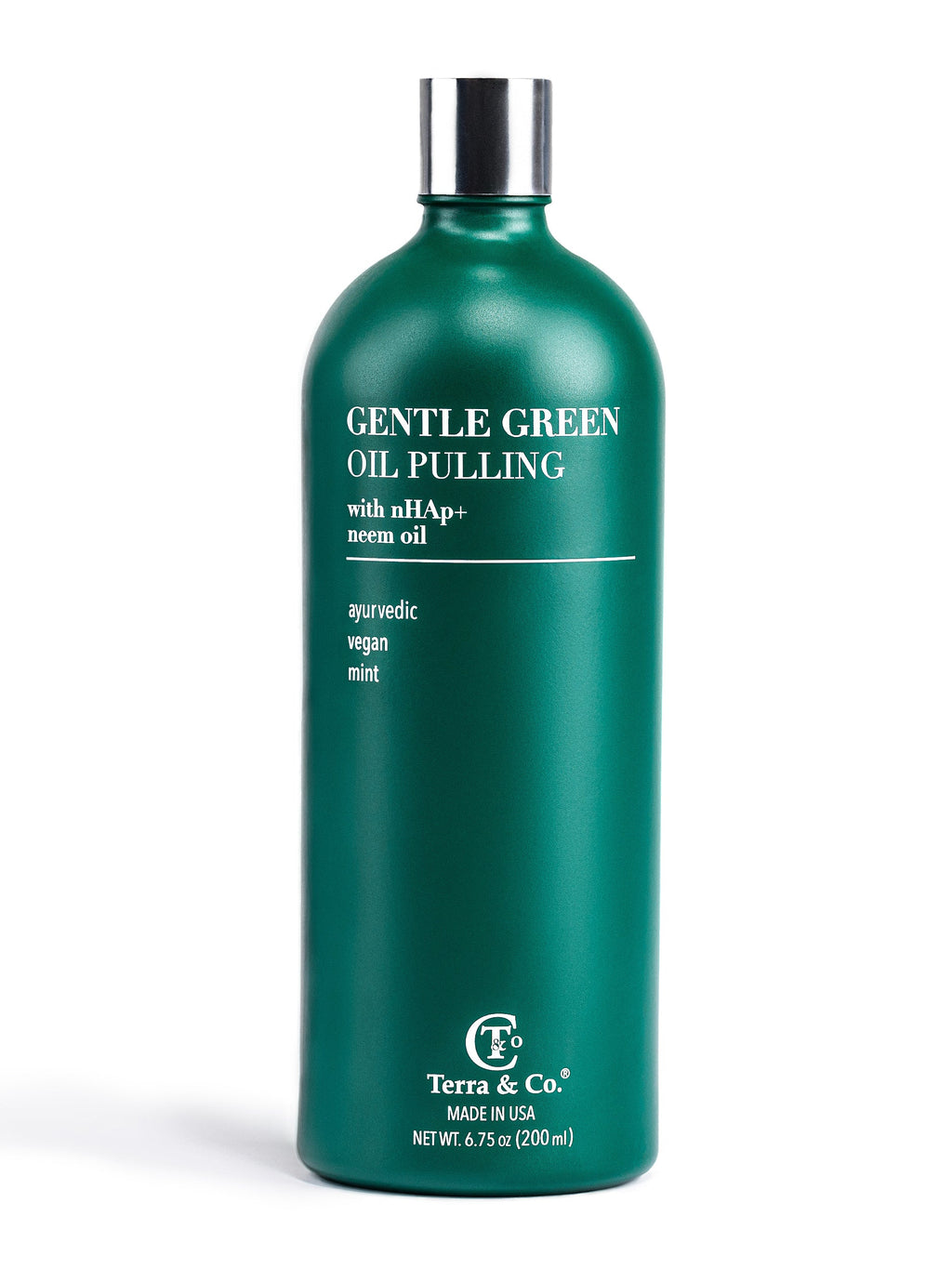 Gentle Green® Oil Pulling – Ayurvedic Oral Rinse with Nano-Hydroxyapatite for Fresh Breath, 6.75 oz