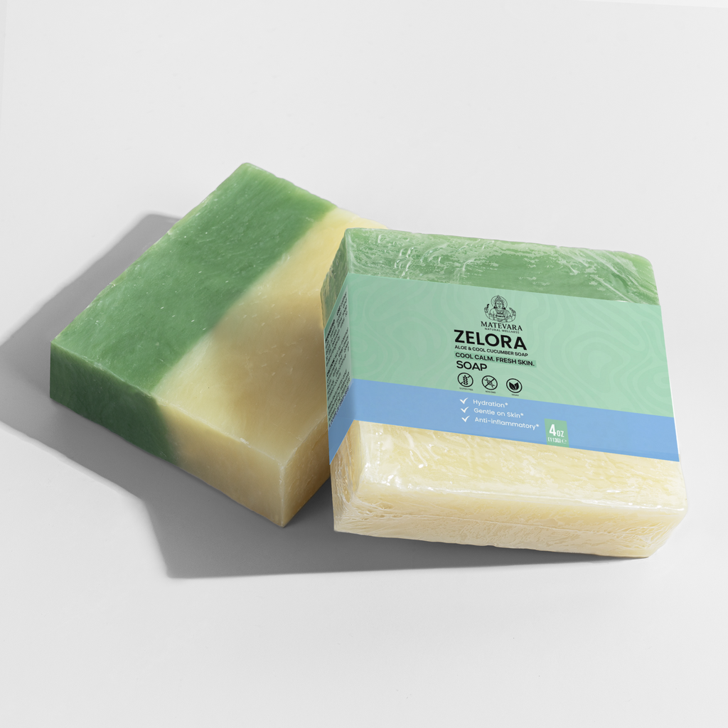 Zelora Aloe & Cool Cucumber Cleansing Bar |Sensitive Skin | 4 oz